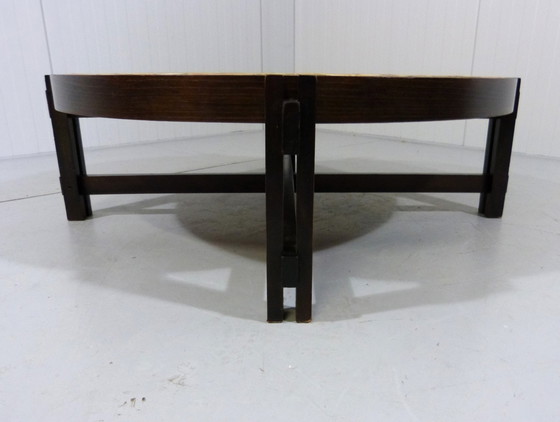 Image 1 of Roger Capron brutalist low round coffee table France 1960s