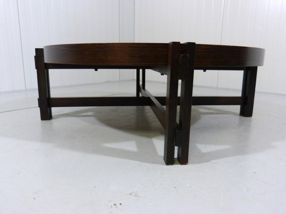 Image 1 of Roger Capron brutalist low round coffee table France 1960s