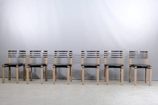 Chaises de salle à manger de Kurt Thut pour Dietiker, années 1980, set de 6 pièces
