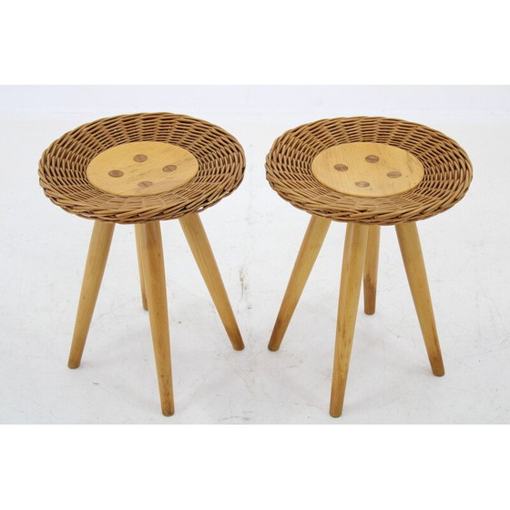 Image 1 of Pair of vintage side tables by Jan Kalous for Uluv, Czechoslovakia 1970