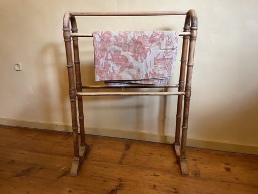 Towel Rack Drying Rack Faux Bamboo 1920s French