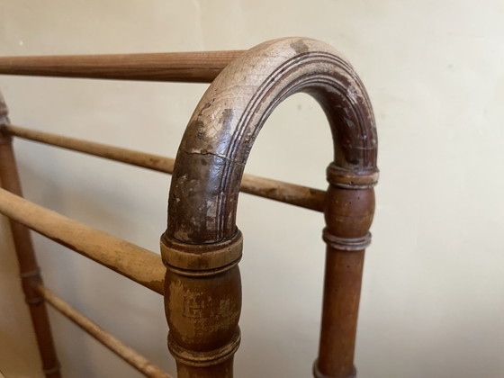 Image 1 of Towel Rack Drying Rack Faux Bamboo 1920s French