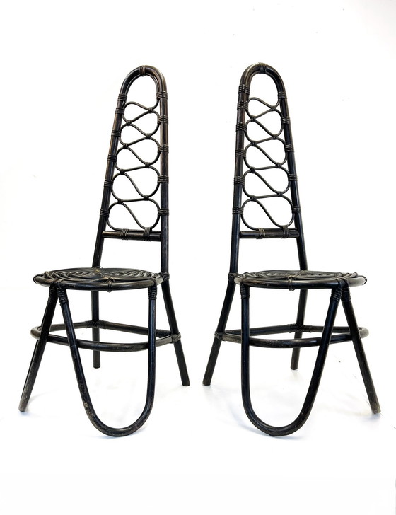 Image 1 of 2x chaises en rotin Trio Noordwolde