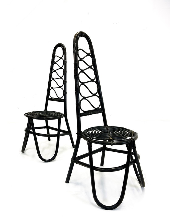 Image 1 of 2x chaises en rotin Trio Noordwolde