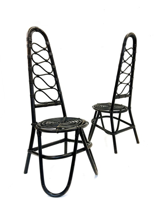 Image 1 of 2x chaises en rotin Trio Noordwolde