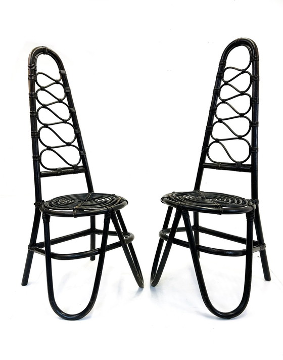 Image 1 of 2x chaises en rotin Trio Noordwolde