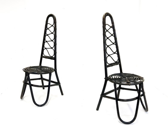 Image 1 of 2x chaises en rotin Trio Noordwolde