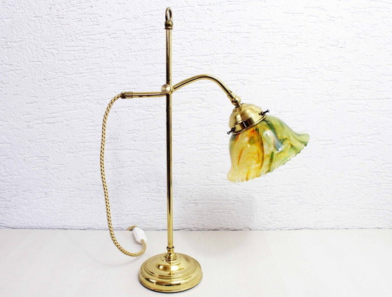 Image 1 of Brass Swan Neck Desk Lamp