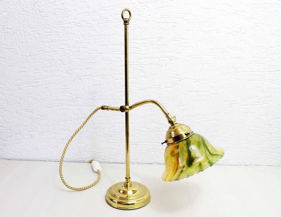 Image 1 of Brass Swan Neck Desk Lamp