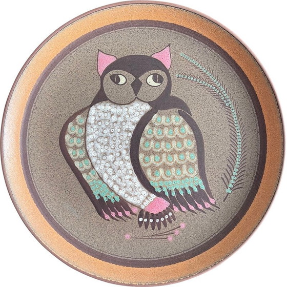 Image 1 of Vintage ceramic dish with wall attachment, 1970s