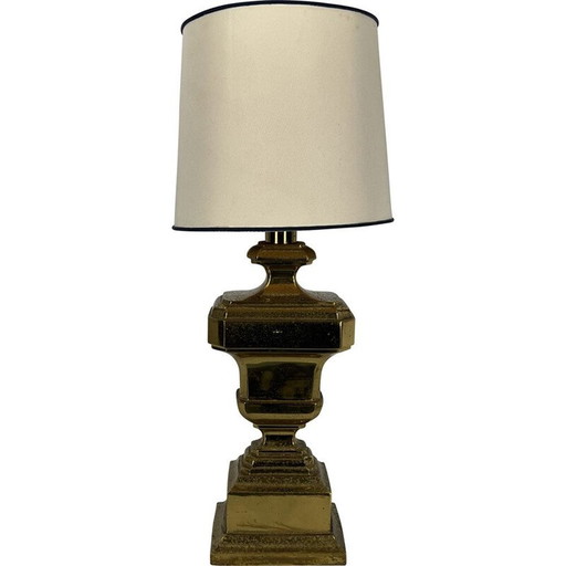 Vintage Italian solid brass table lamp, 1950s