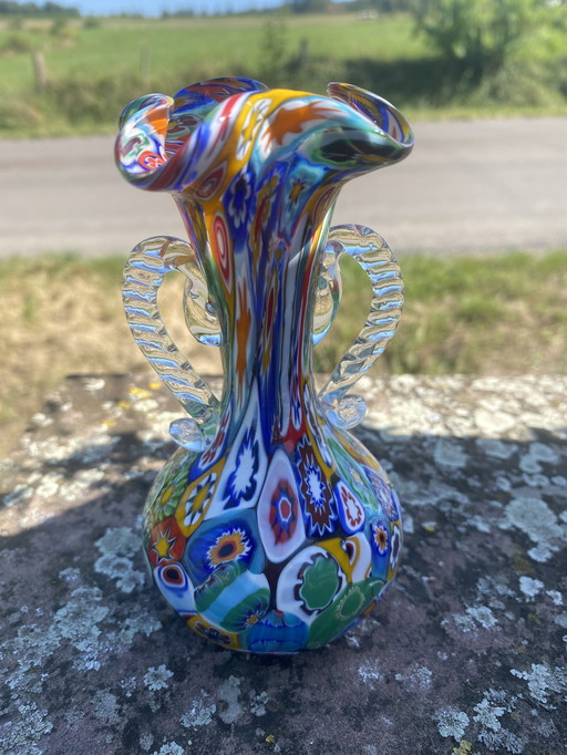 Millefiori Murrhins Fratelli Toso vase