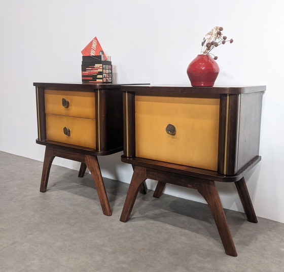 Image 1 of Pair Of Vintage Bedside Tables.