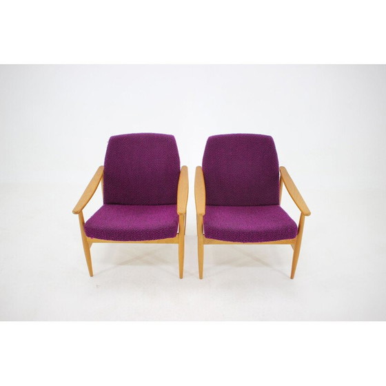 Image 1 of Coppia di poltrone vintage viola, Cecoslovacchia anni '60