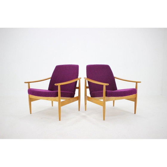 Image 1 of Coppia di poltrone vintage viola, Cecoslovacchia anni '60