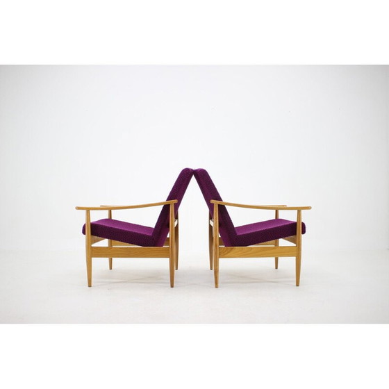 Image 1 of Coppia di poltrone vintage viola, Cecoslovacchia anni '60