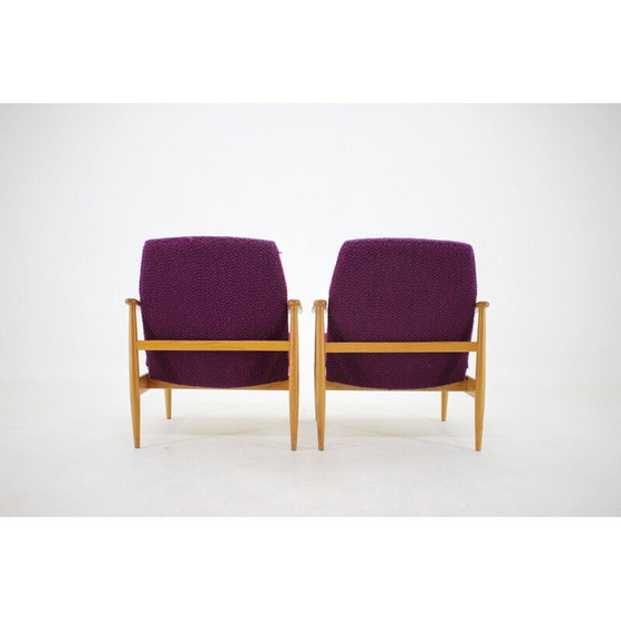 Image 1 of Coppia di poltrone vintage viola, Cecoslovacchia anni '60