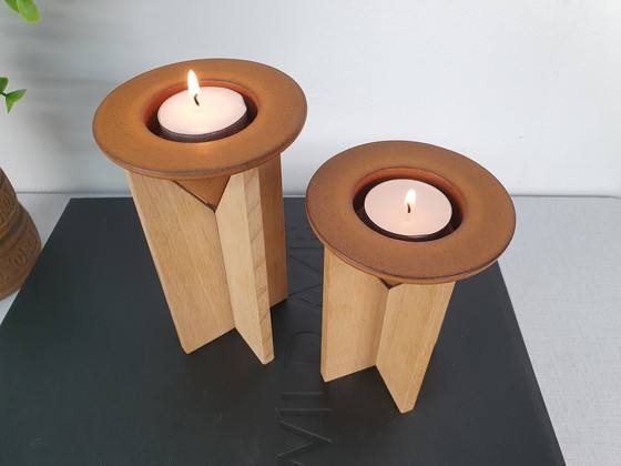 Image 1 of Tea Light Holder Cor Unum. Set Vintage Candle Holder.