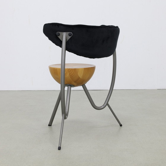 Image 1 of 4x Chaise de salle à manger postmoderne de Rob Eckhardt, années 1980