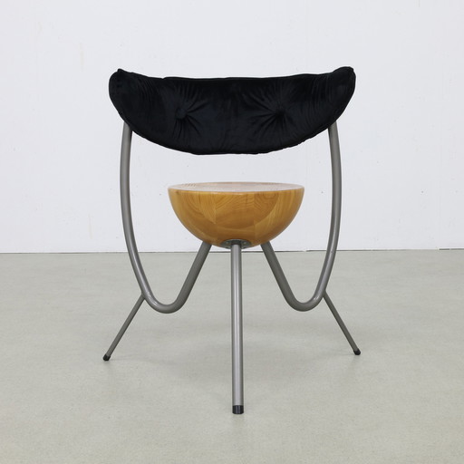 4x Chaise de salle à manger postmoderne de Rob Eckhardt, années 1980