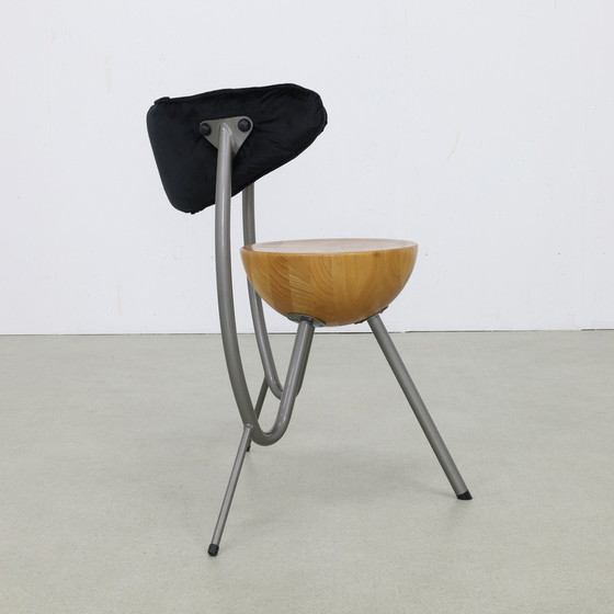 Image 1 of 4x Chaise de salle à manger postmoderne de Rob Eckhardt, années 1980