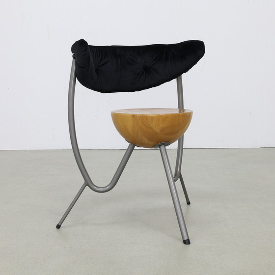 Image 1 of 4x Chaise de salle à manger postmoderne de Rob Eckhardt, années 1980