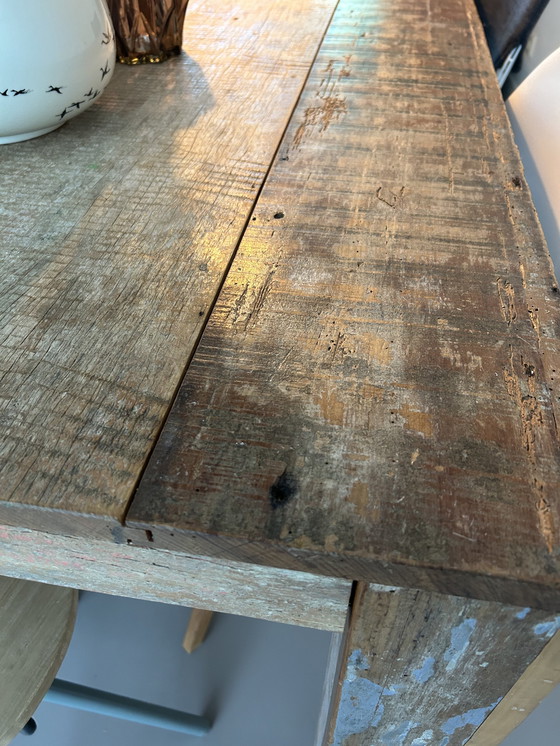 Image 1 of Mesa de comedor de madera de andamio brasileña