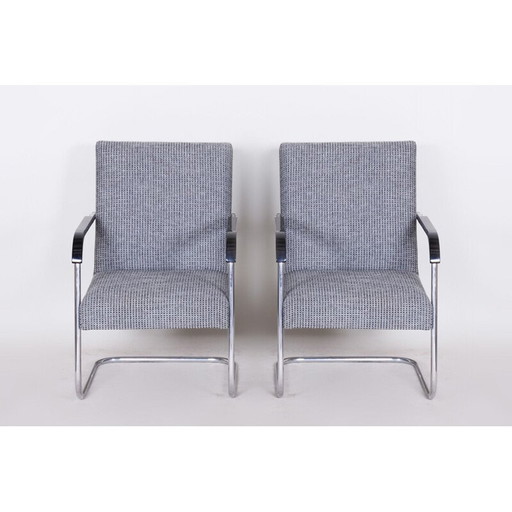 Pair of vintage grey armchairs by Anton Lorenz for Mucke Melder, 1930s