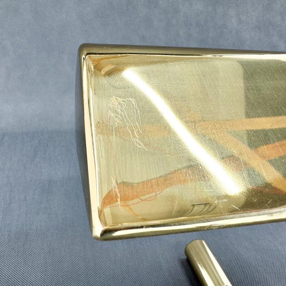 Image 1 of Vintage brass-plated metal desk lamp, Belgium 1970