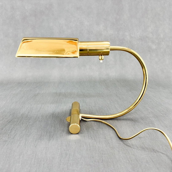 Image 1 of Vintage brass-plated metal desk lamp, Belgium 1970