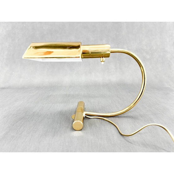 Image 1 of Vintage brass-plated metal desk lamp, Belgium 1970