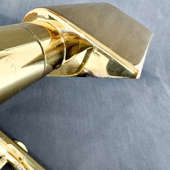 Image 1 of Vintage brass-plated metal desk lamp, Belgium 1970