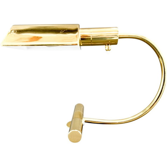 Image 1 of Vintage brass-plated metal desk lamp, Belgium 1970