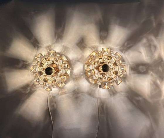 Image 1 of  2x Palwa crystal wall lamps , 1970’s Germany