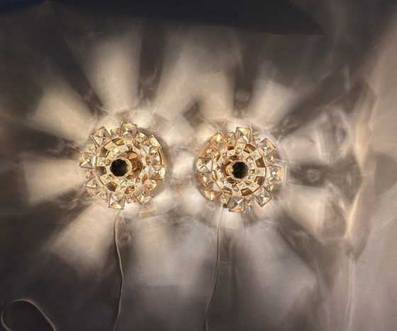 Image 1 of  2x Palwa crystal wall lamps , 1970’s Germany