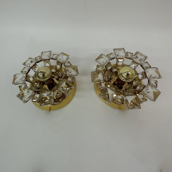 Image 1 of  2x Palwa crystal wall lamps , 1970’s Germany