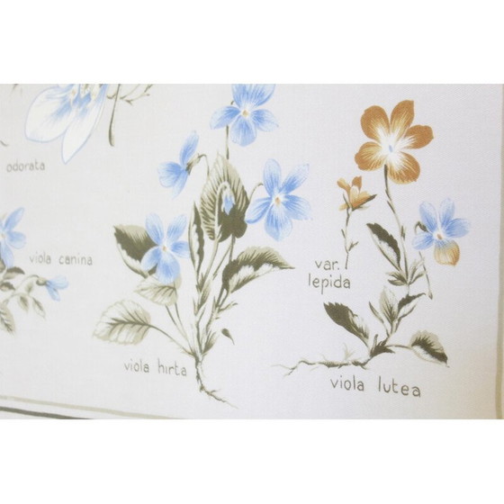 Image 1 of Vintage painting of violets with a wooden frame, 1960