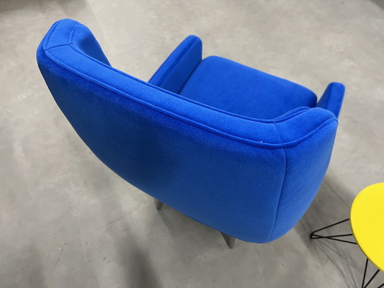 Image 1 of Gelderland 7850 Hold Tide Armchair blue fabric