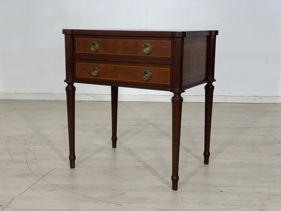 Image 1 of Colonial style chest of drawers hallway cupboard sideboard telephone table vintage