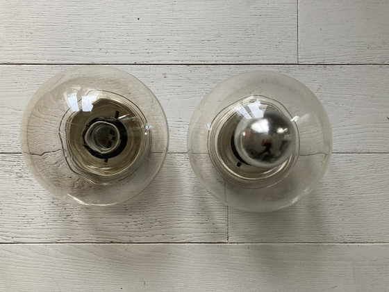 Image 1 of 2x Glass Mushroom Wall Lights