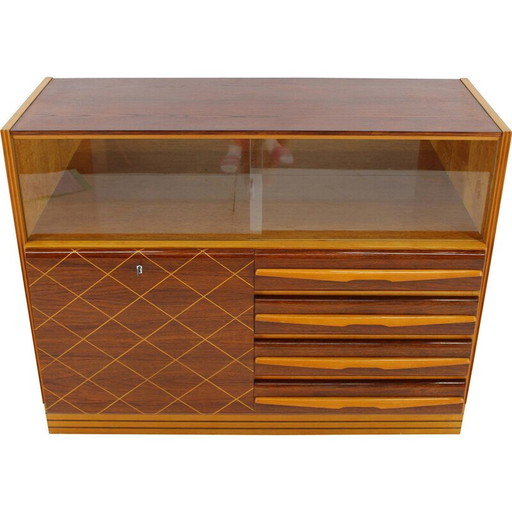 Cómoda vintage de madera, Checoslovaquia, 1960