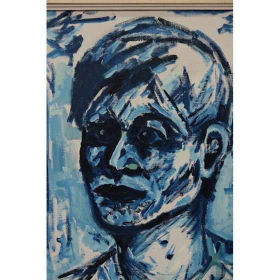 Image 1 of Ritratto a olio d'epoca su tela di Erik Heinertz, Svezia 1960