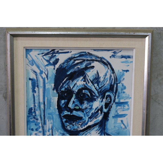 Image 1 of Ritratto a olio d'epoca su tela di Erik Heinertz, Svezia 1960