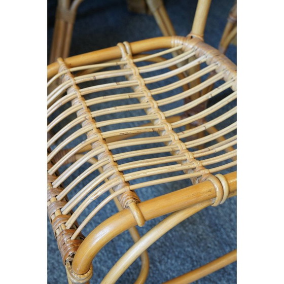 Image 1 of Mid century bamboo and rattan dining set, 1970s