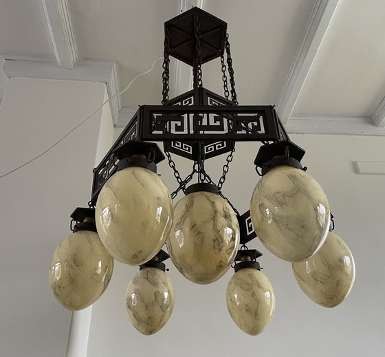 Image 1 of  Large Art Deco Chandelier