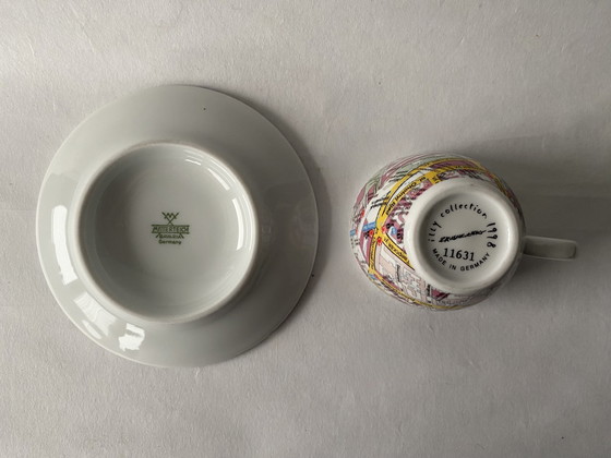 Image 1 of 4 X Espresso Cup And Saucer Illy Art Collection