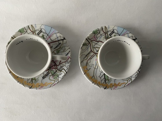 Image 1 of 4 X Espresso Cup And Saucer Illy Art Collection