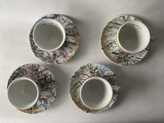 Image 1 of 4 X Espresso Cup And Saucer Illy Art Collection