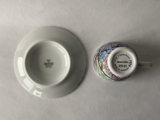 Image 1 of 4 X Espresso Cup And Saucer Illy Art Collection