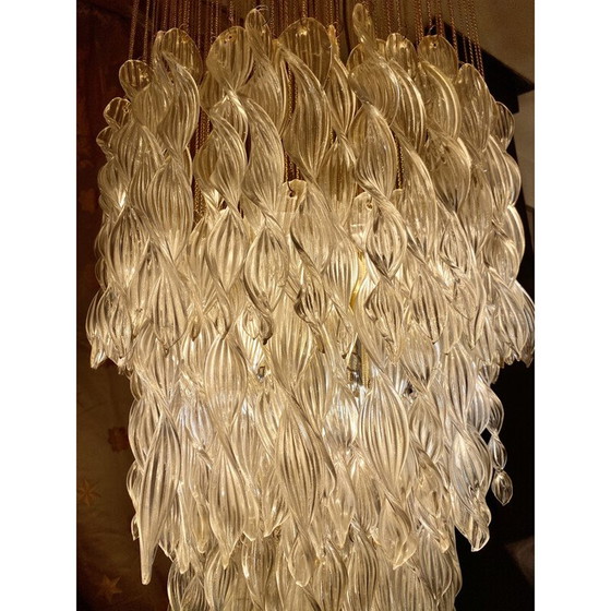 Image 1 of Vintage Murano glass chandelier by Venini, 1970
